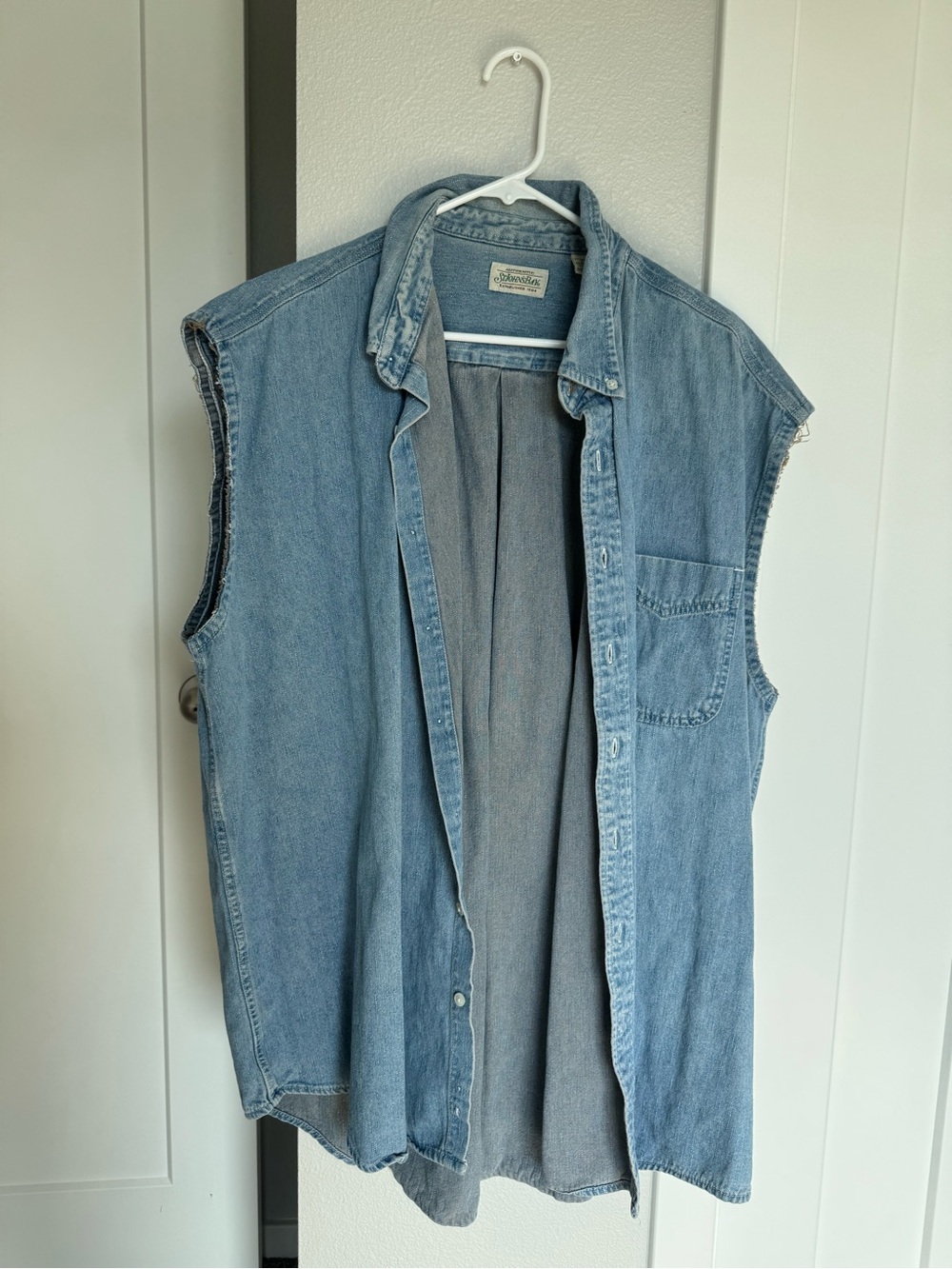 St. John's Bay Light Blue Denim Button-Up